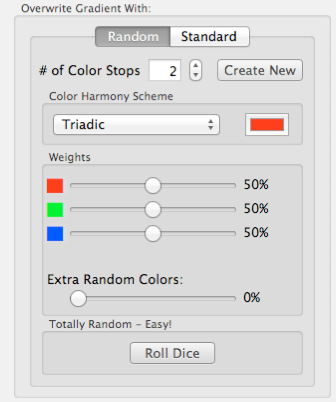 Color stops panel