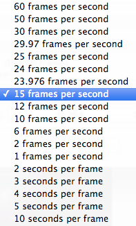 video frame rates