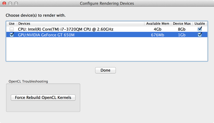 Configure Rendering Devices
