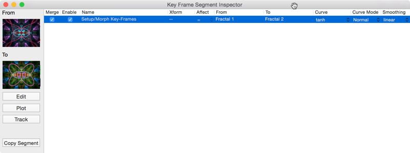 Grid View of Keyframe Segment