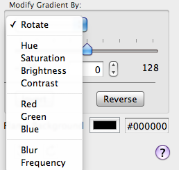 Modify Color Gradient Open Panel